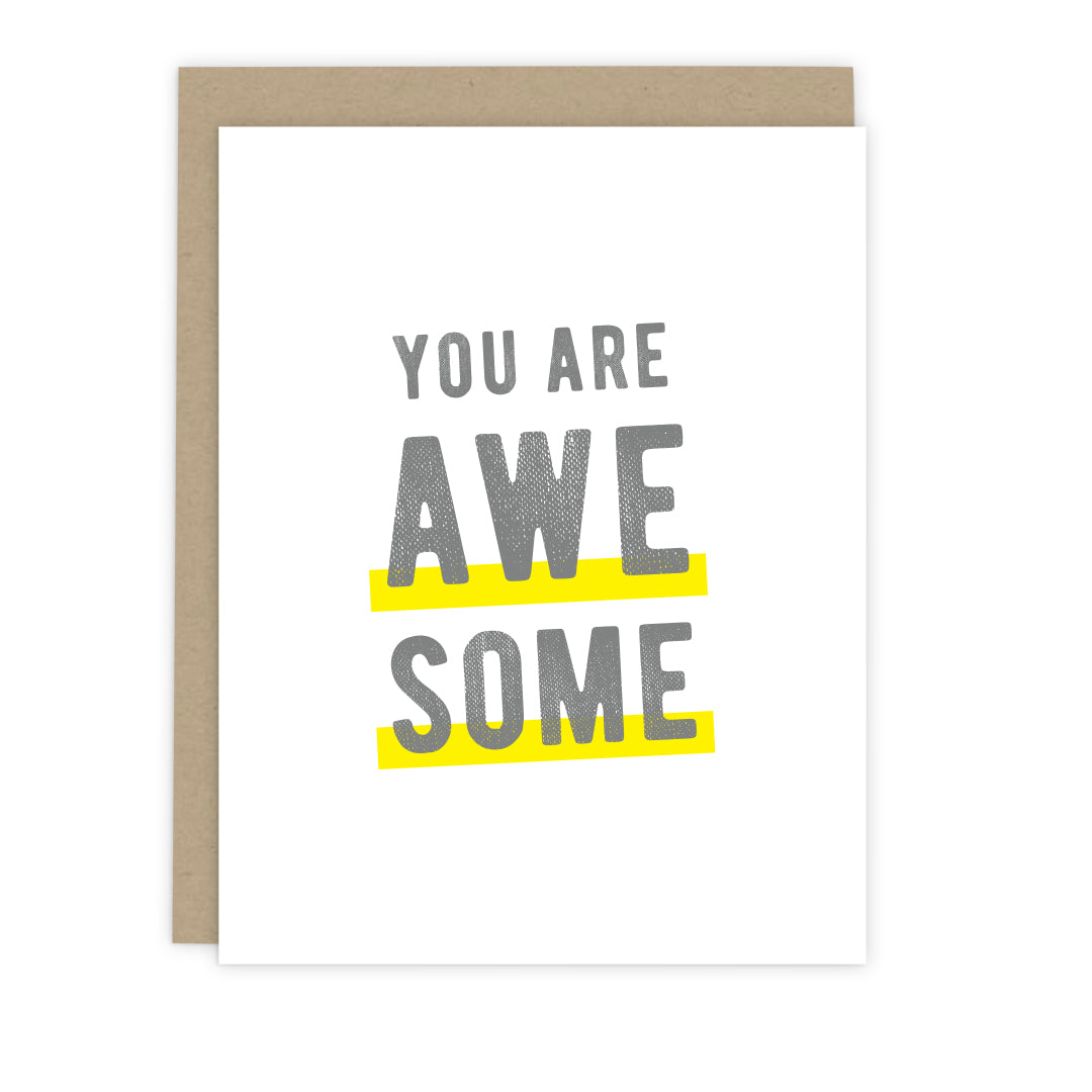 You Are Awesome Note Card | Luxe Stationery & Greeting Cards by 7th & Palm