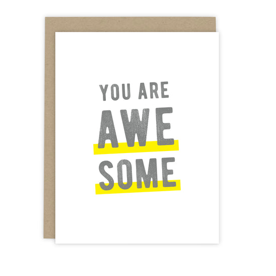 You Are Awesome Note Card - Greeting Cards & Stationery by 7th & Palm ...