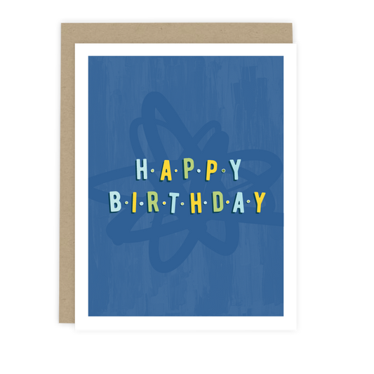 Blue Birthday Card