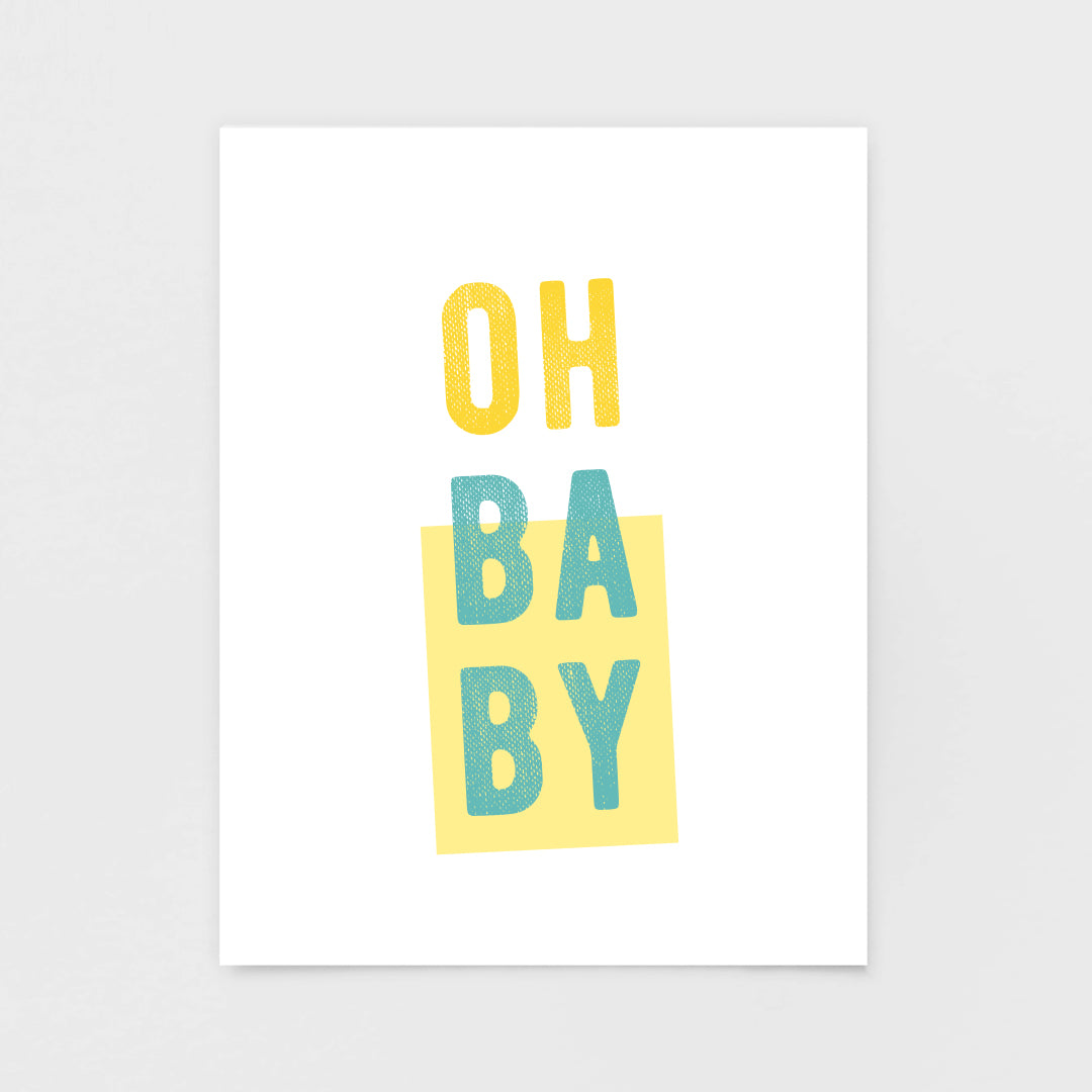 Oh Baby Note Card | Baby Shower Card | Luxe Stationery & Greeting Cards by 7th & Palm