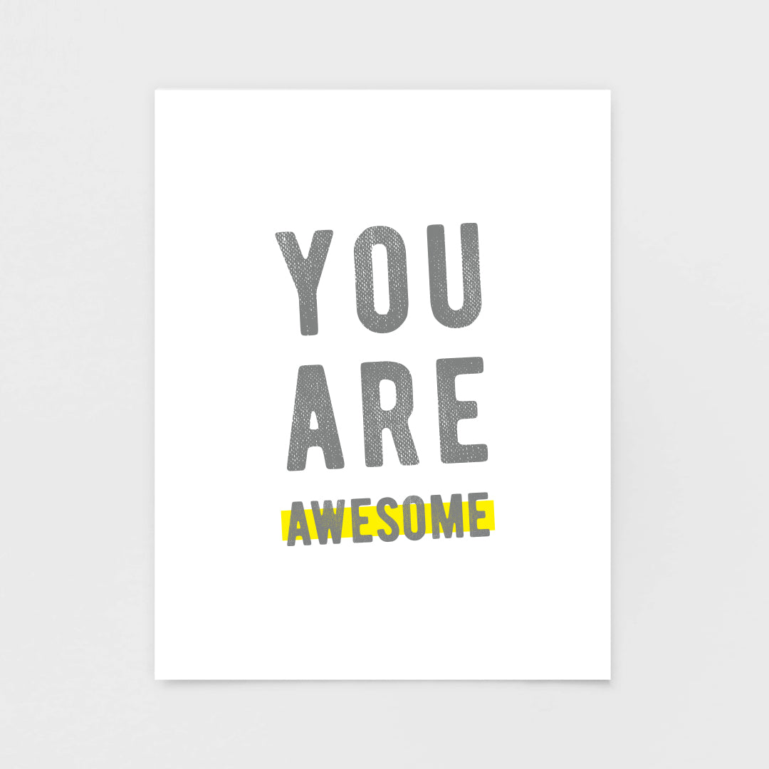 You Are Awesome Note Card | Luxe Stationery & Greeting Cards by 7th & Palm