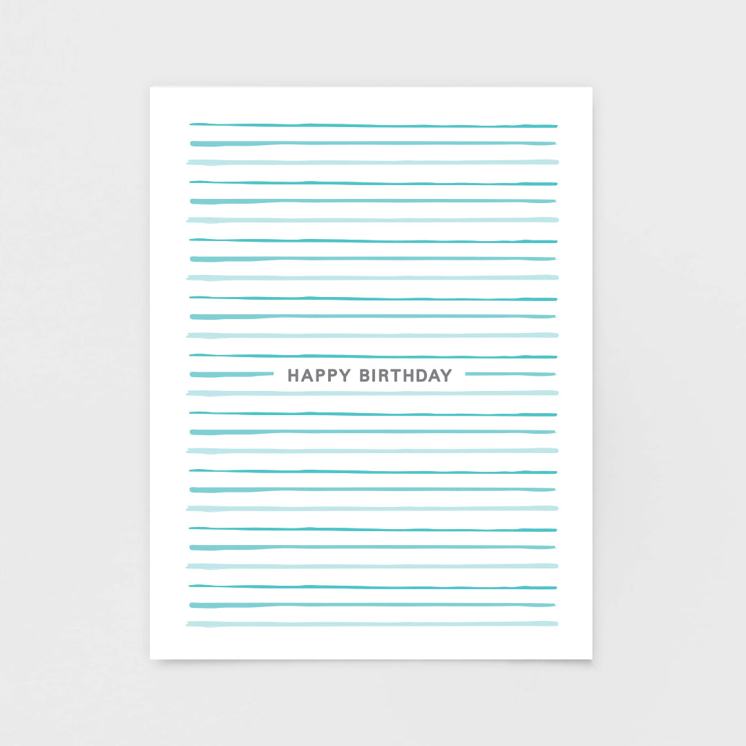 Cabana Stripe Birthday Card | Luxe Greeting Cards by 7th & Palm