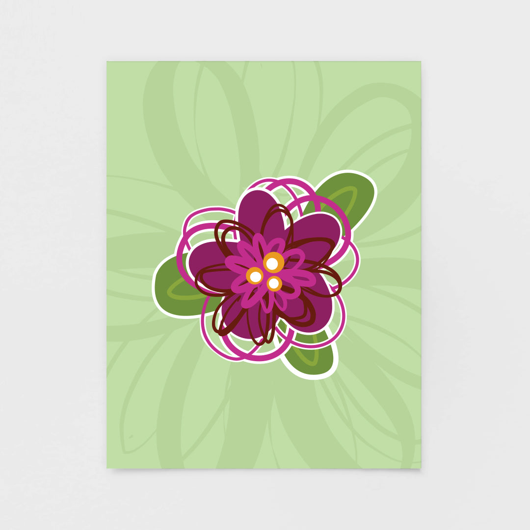 Green Floral Note Card | Luxe Stationery & Greeting Cards by 7th & Palm