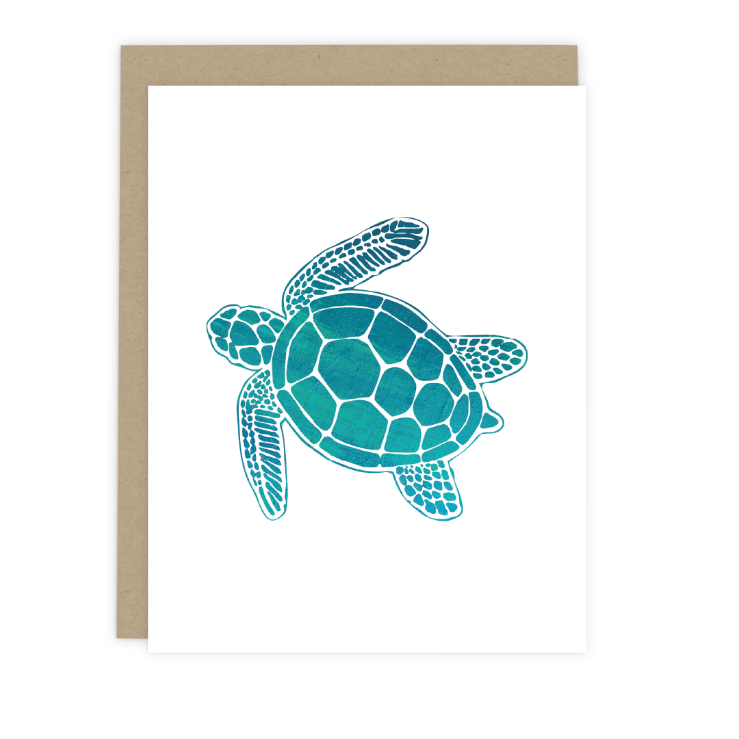 Sea Turtle Note Card from 7th & Palm - Coastal Stationery