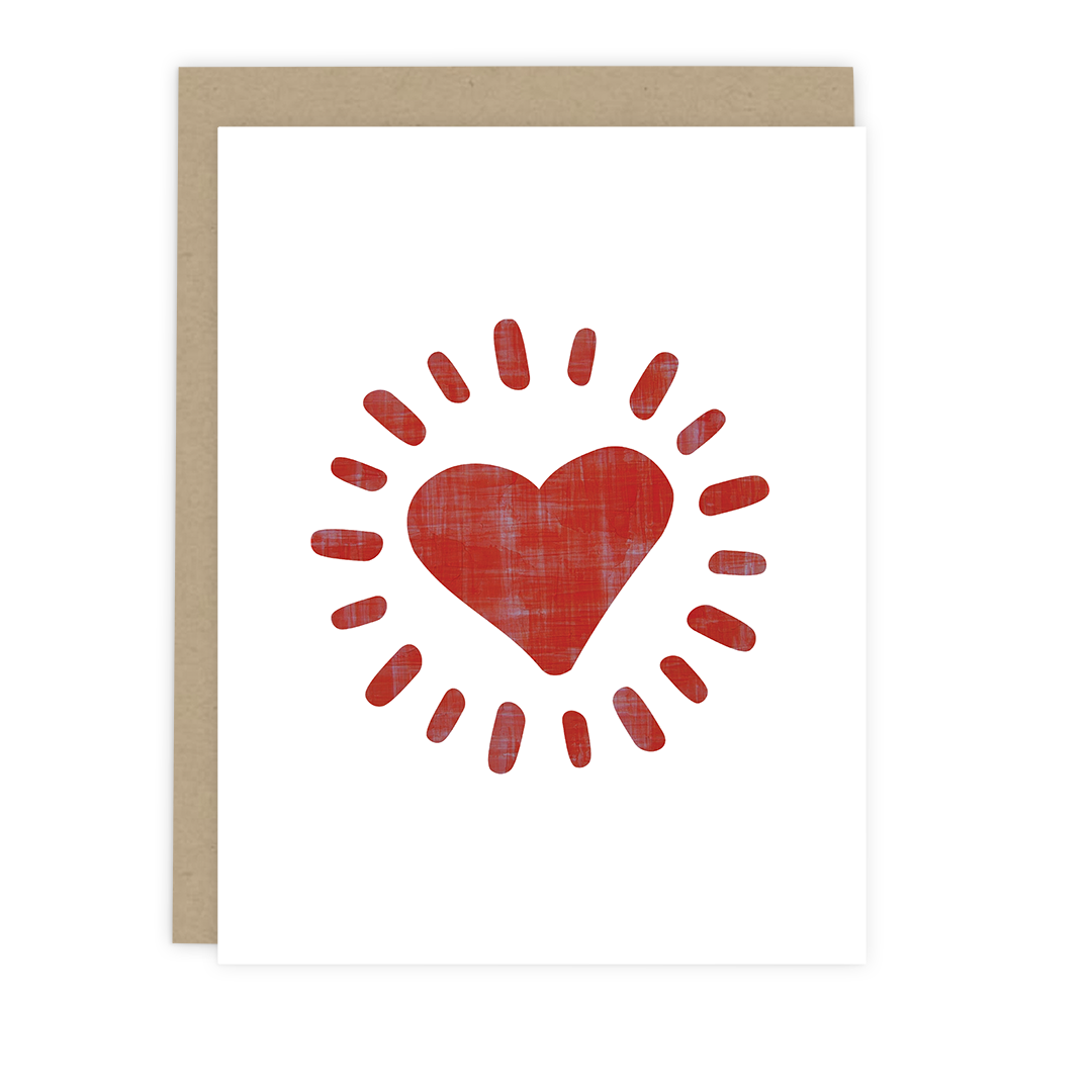 Red Heart Note Card Radiant Heart Note Cards from 7th & Palm - Luxe Stationery