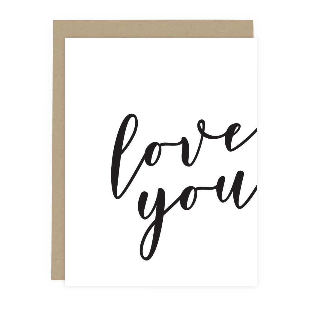 Love You Script Card