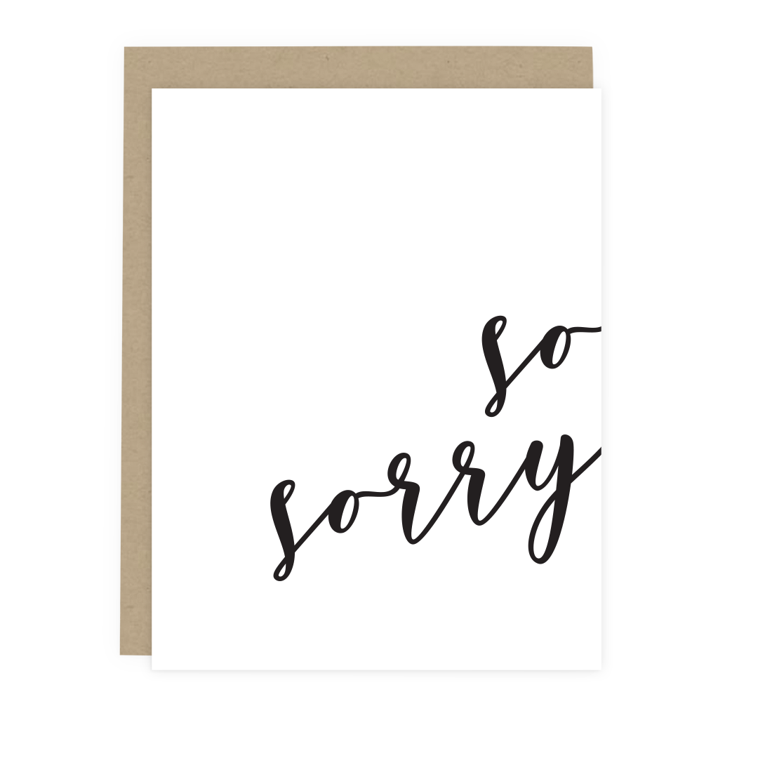 So Sorry Script Card | Greeting Cards & Stationery by 7th & Palm