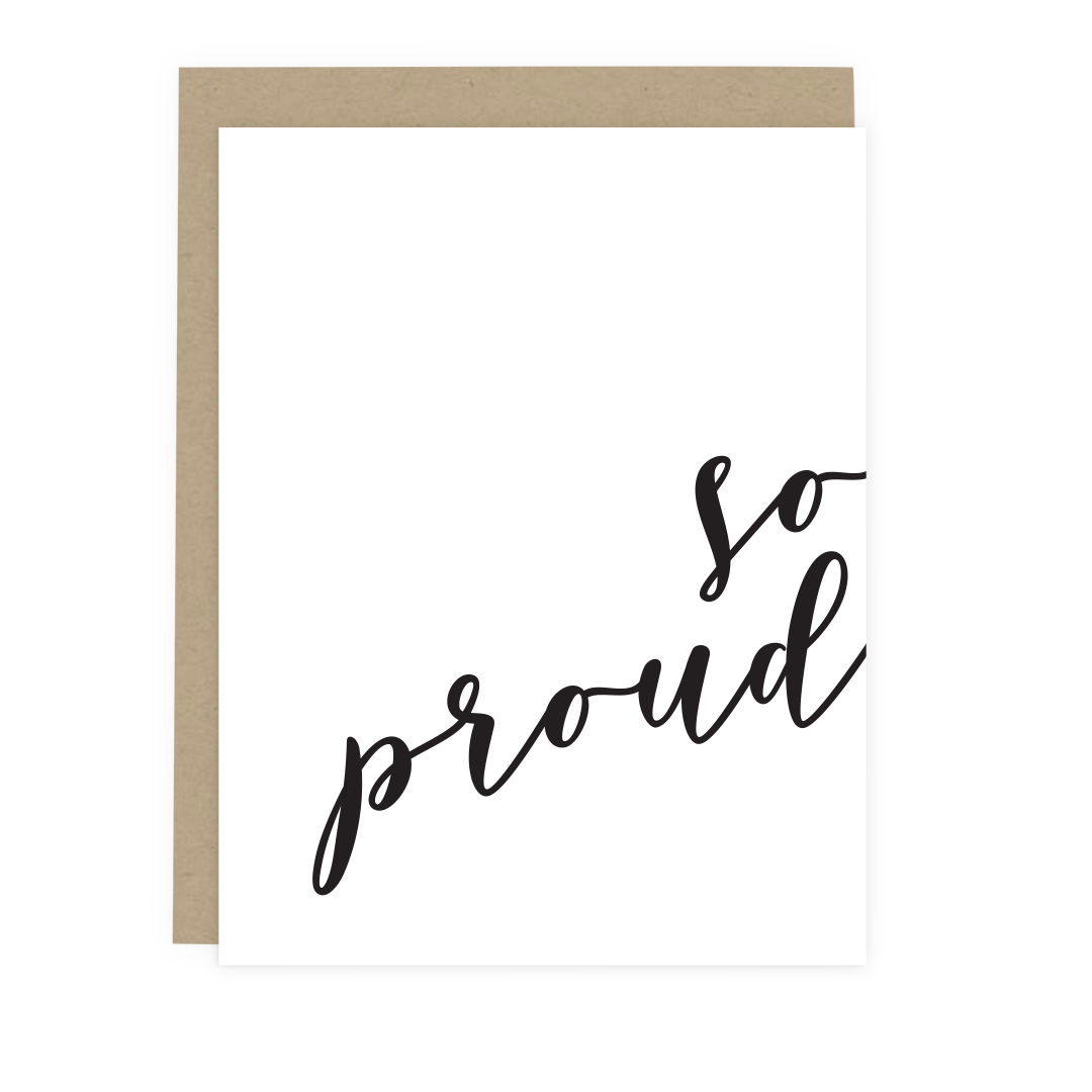 Such Proud So Proud Script Card | Greeting Cards & Stationery by 7th & Palm