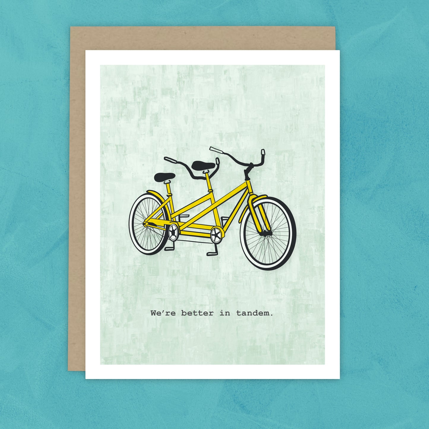 We're Better Together Tandem Bike Card