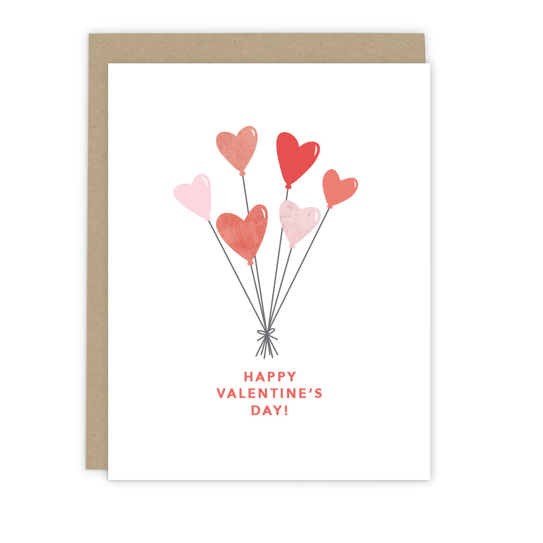 Valentine Balloons Greeting Card