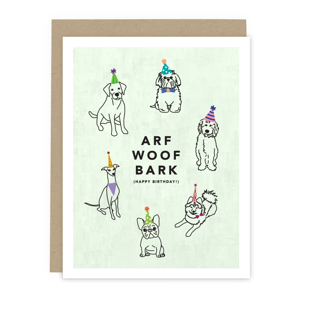 Party Pups Birthday Card - Pet Lover Greeting Card