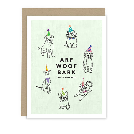 Party Pups Birthday Card - Pet Lover Greeting Card