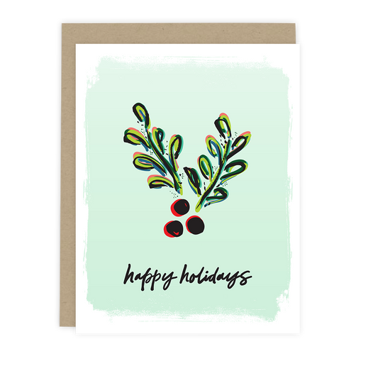 Berry Happy Holidays Card | Holiday Greeting Cards by 7th & Palm