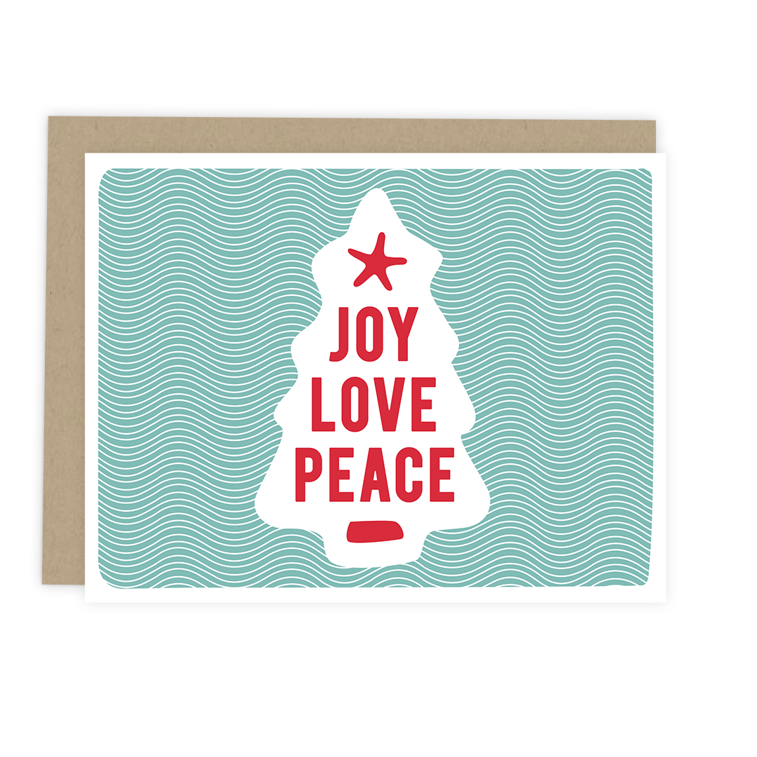 Joy Love Peace Christmas Card | Holiday Greeting Cards by 7th & Palm