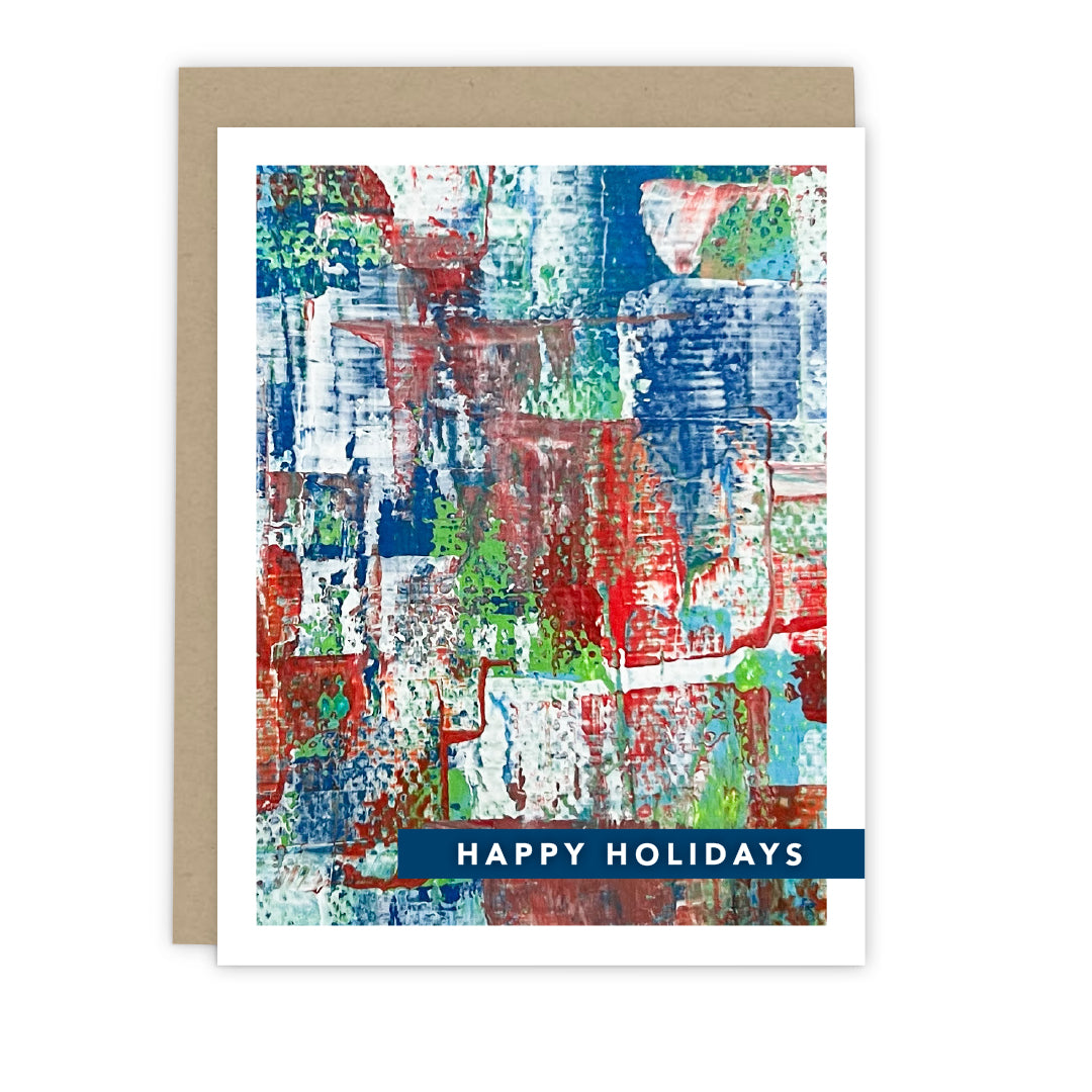 Abstract Happy Holidays Card