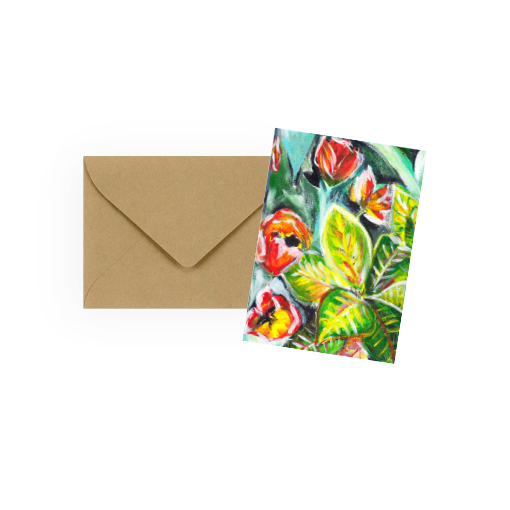 Tulips & Crotons Mini Enclosure Card Set