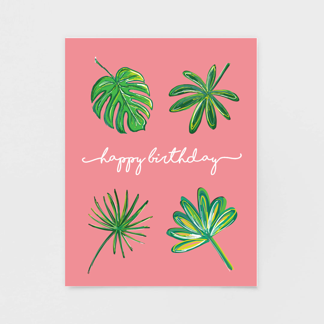Pink Palms Birthday Card by 7th & Palm