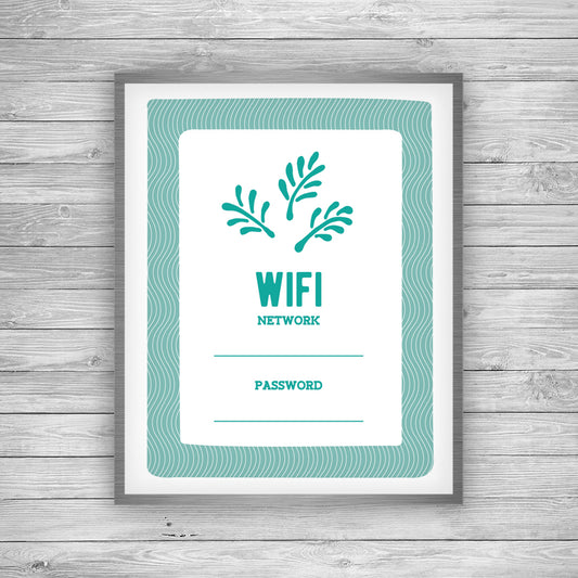 Palmetto WIFI Password Printable - Free Digital Download by 7th & Palm