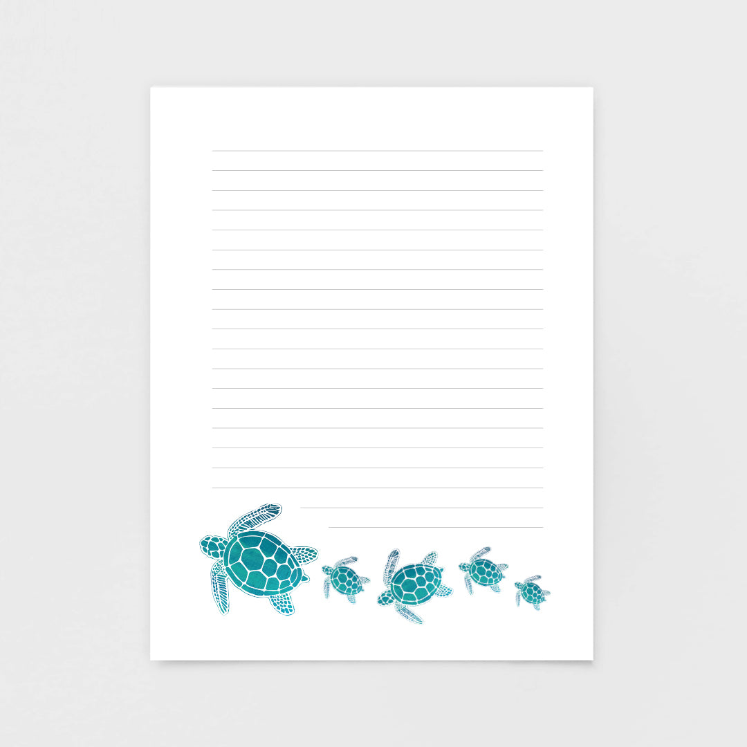 Sea Turtles Notepad | Coastal Gifts by 7th & Palm