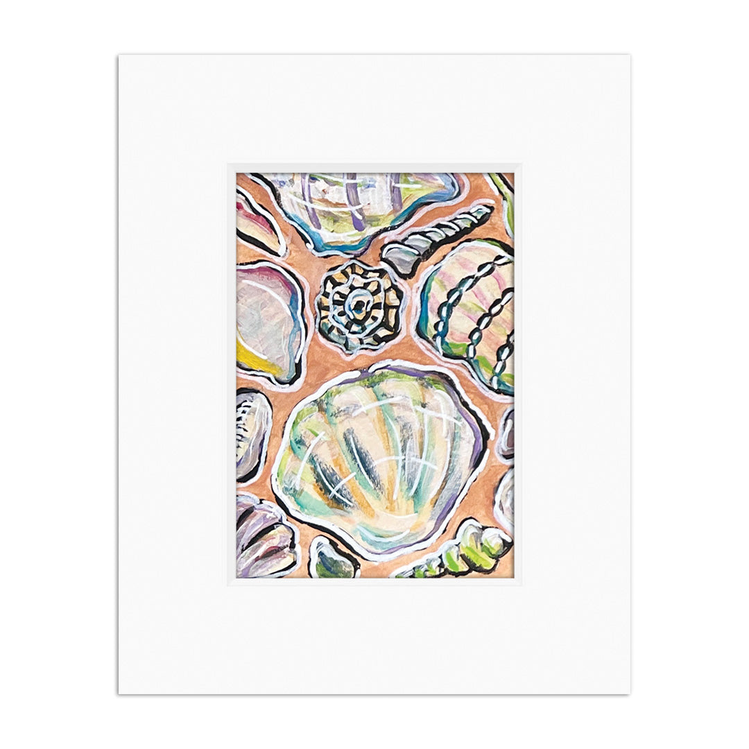Seashells Art Print I, 5x7