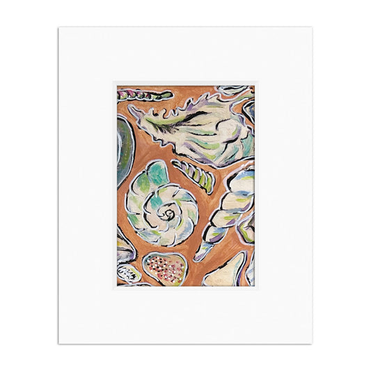 Seashells Art Print II, 5x7