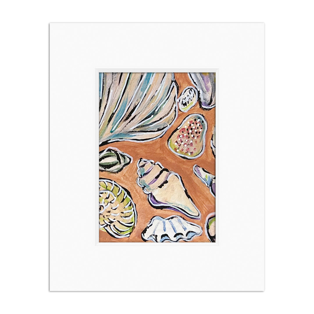 Seashells Art Print III, 5x7