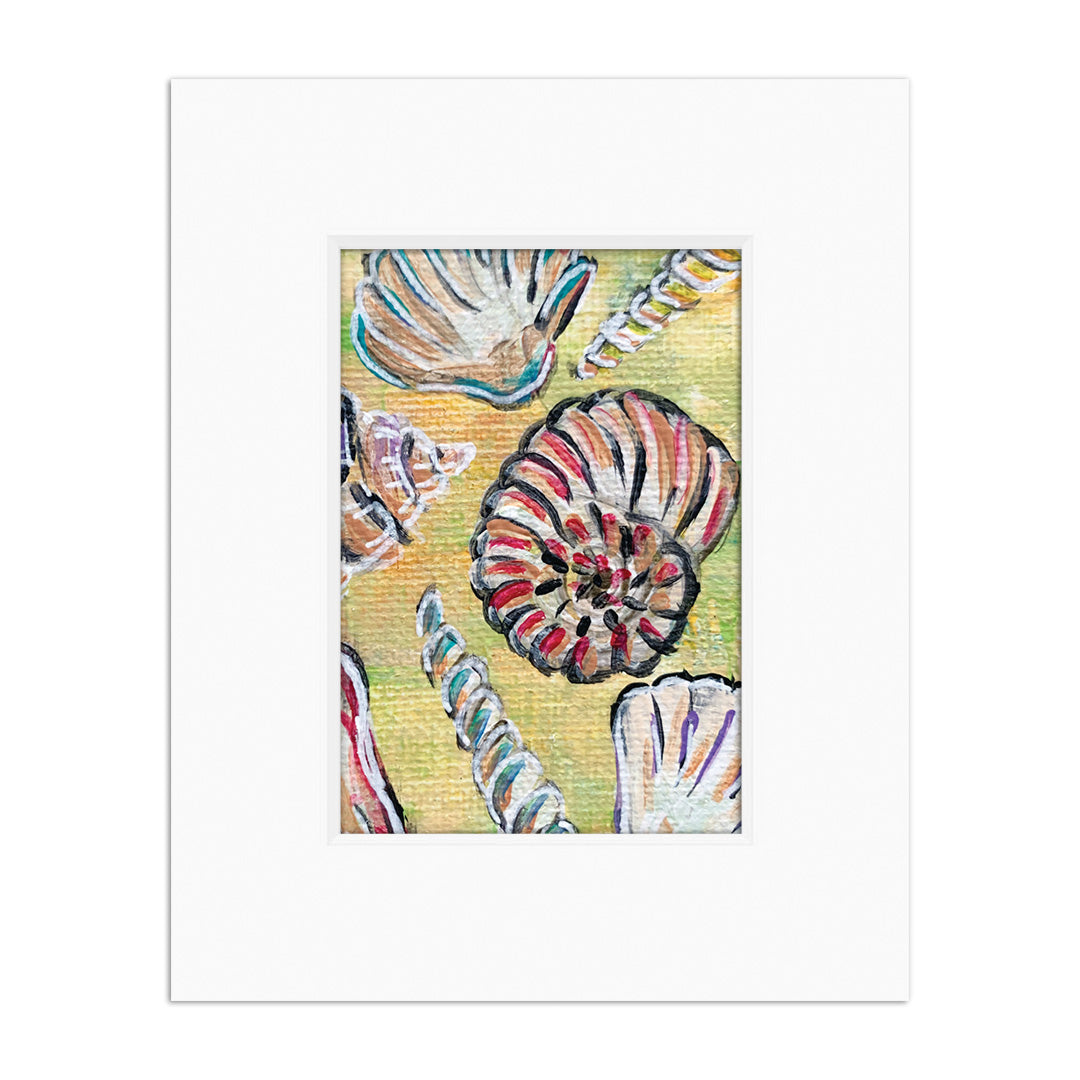 Shell Hunting Art Print II, 5x7