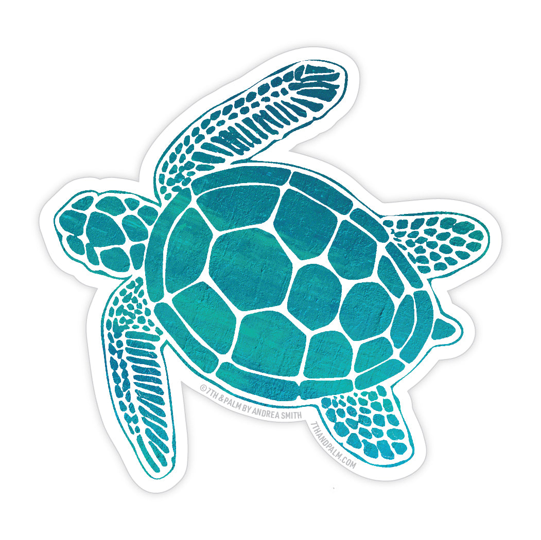 Sea Turtle Sticker | Coastal Stationery & Gifts by 7th & Palm