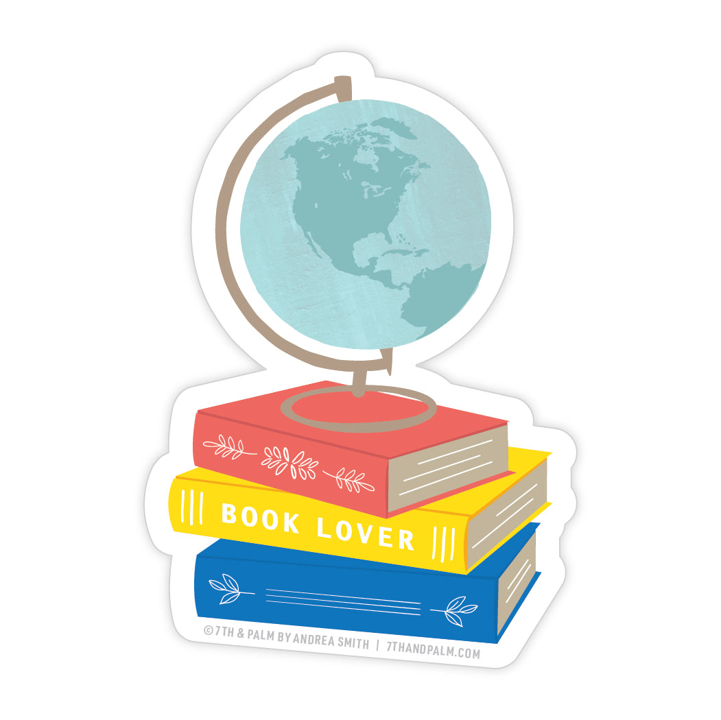 Books & Globe Sticker