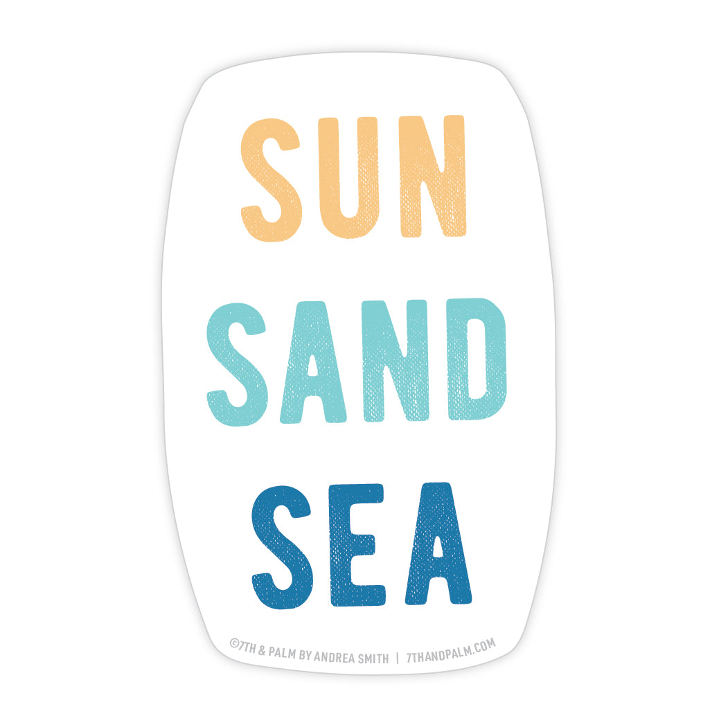 Sun Sand Sea Sticker