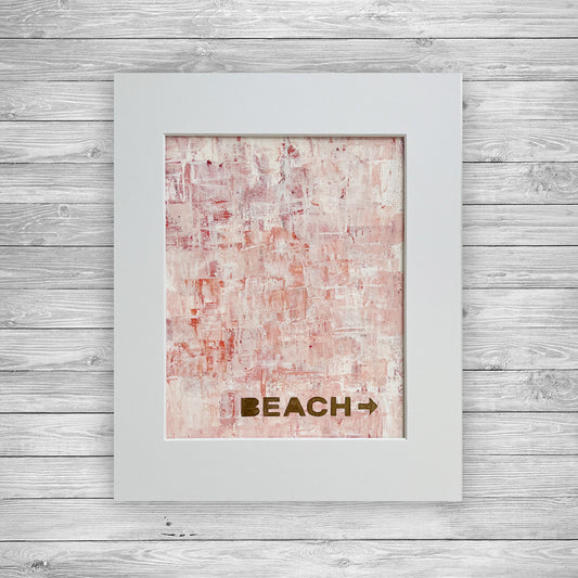 "To the Beach" Matted Acrylic Painting, 8x10"