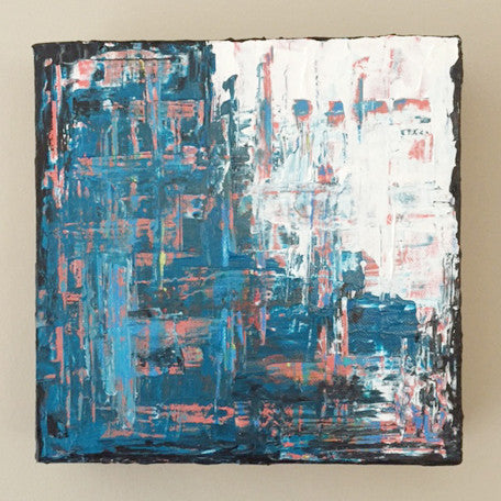 Gridlock 8x8 Abstract Acrylic Painting by Andrea Smith