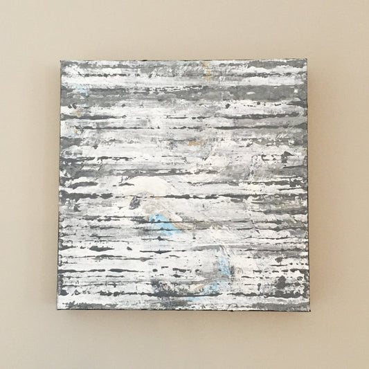 Oyster Slate 12x12 Abstract Acrylic Painting by Andrea Smith