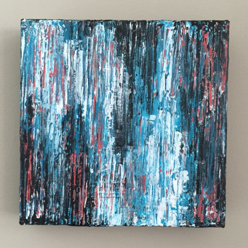 Rush 8x8 Abstract Acrylic Painting by Andrea Smith