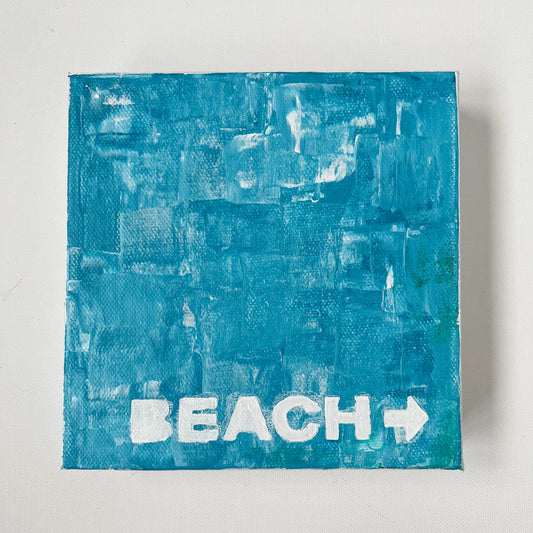 To The Beach, 6x6"