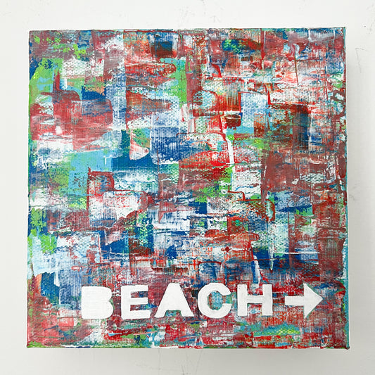 To The Beach, 6x6"