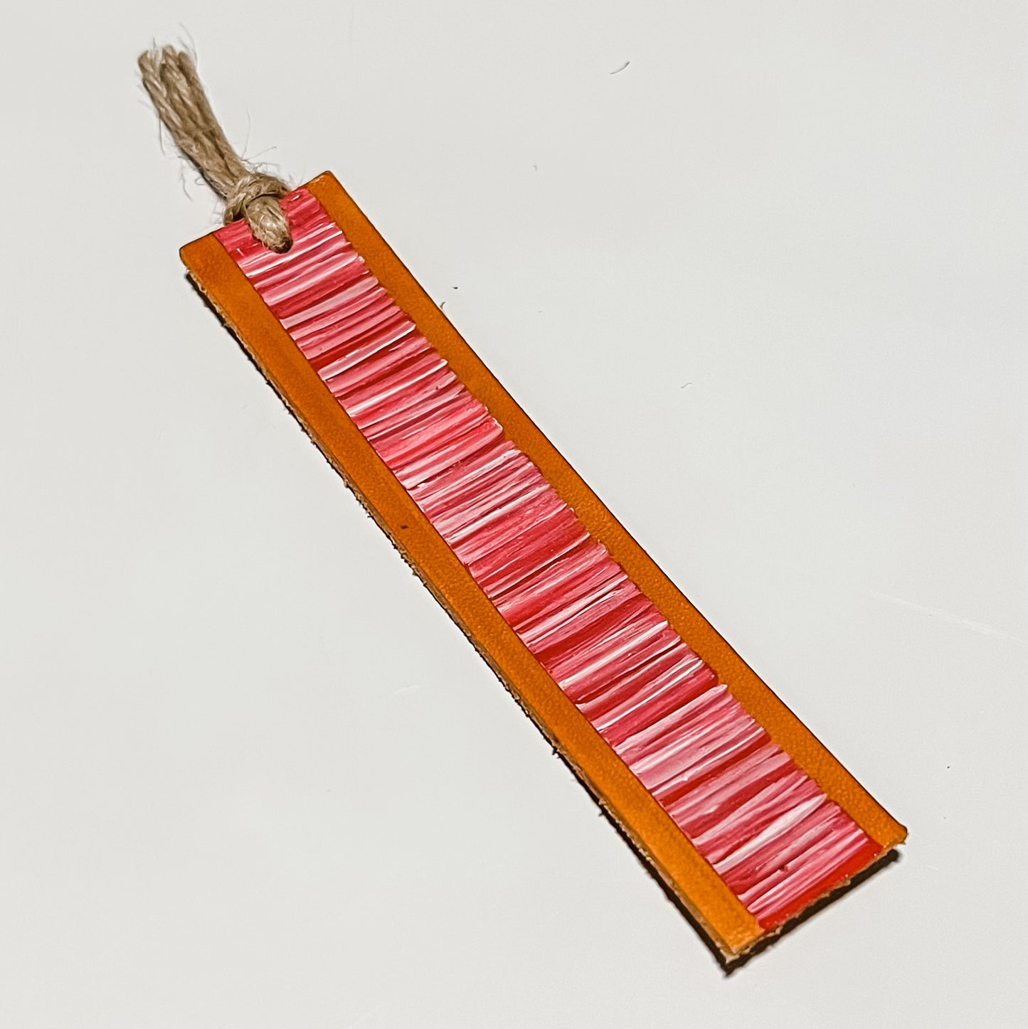 Hand-Painted Leather Bookmark